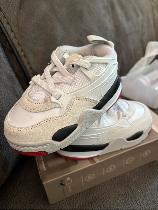 jordan 4 Other - Jordan Kids White, Black and Red Chunky Sneakers